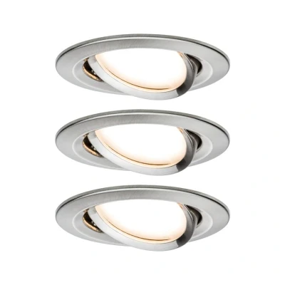 Afbeelding van Paulmann Pm EBL set Coin Slim dim rond zw geb/alu