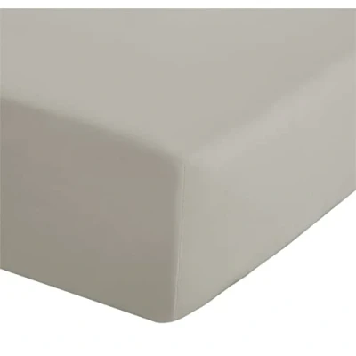Image de LINENS LIMITED DRAP HOUSSE 2 PERSONNES EN PERCALE DE POLYCOTON 180 FILS, NATUREL, POUR 135CM X 190CM