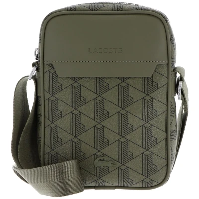 Afbeelding van Lacoste Messenger BAG Schoudertas, Heren, Maat: One Size, Mono kaki noir