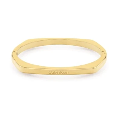 Afbeelding van Calvin Klein CJ35000556 Dames Armband Bangle Sieraad Staal Goudkleurig 5 mm breed 60 lang