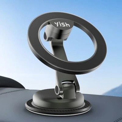 Afbeelding van YISH Telefoonhouder voor auto, magnetisch, 360 graden draaibaar, magnetische houder magneet, telefoon, iPhone 15 14 13 12 Pro Samsung