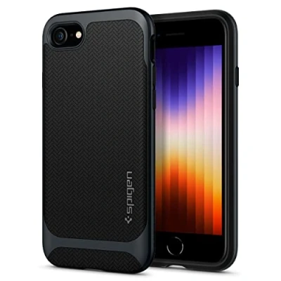 Afbeelding van Spigen Neo Hybrid Air Cushion Technology hoesje voor iPhone 7, 8 en SE 2020 2022 zwart