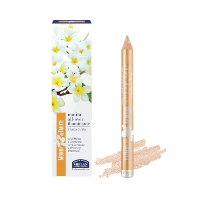 Afbeelding van Helan Monoï de Tahiti veelzijdige gezichtshighlighter als oogschaduwpotlood, Glitter Eye Light Dots en Blush Stick met vitamine E jojoba olie, langdurige make up, glow effect
