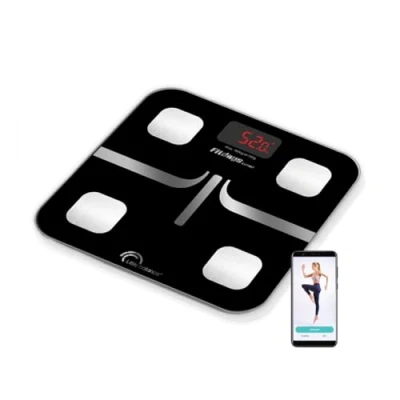 Afbeelding van LITTLE BALANCE 8353 4 Classic aangesloten impedantiemeter, gehard glas, 180 kg, zwart