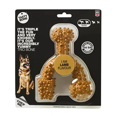 Afbeelding van TastyBone Large Trio Bone lamb Hond Kauwspeelgoed Vegan Kluif Nylabone