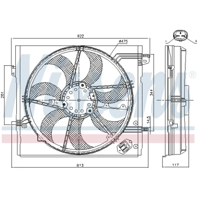 Afbeelding van Nissens Ventilatorwiel motorkoeling 85935