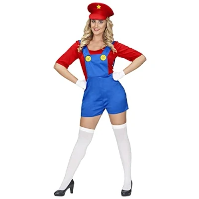 Afbeelding van Super loodgieter pakje Mario vrouw Maat XL