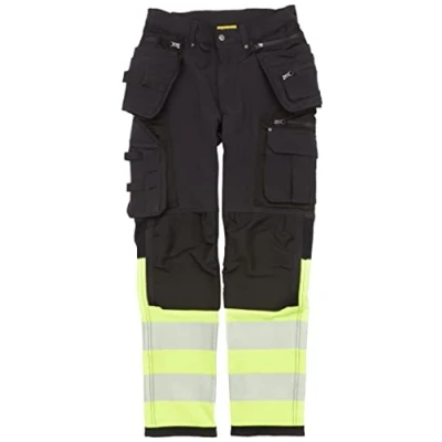 Afbeelding van Blaklader High Vis 4 weg stretch werkbroek 1993 1642 Zwart/High Geel C48