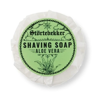 Afbeelding van Störtebekker® Premium aloë vera scheerzeep 70 g handgemaakte zeep voor zuinig scheerschuim perfect het scheren met scheerapparaat en veganistische mannen