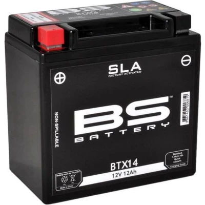 Afbeelding van BS battery 300681 btx14 AGM SLA Motorfiets Batterij Zwart
