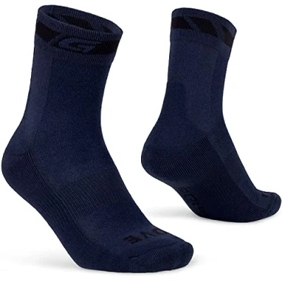 Afbeelding van GripGrab Merino Winter Fietssokken Warme Wieler Sokken met Wol Fiets Wintersokken Navy Blauw Unisex Maat M (41 44)