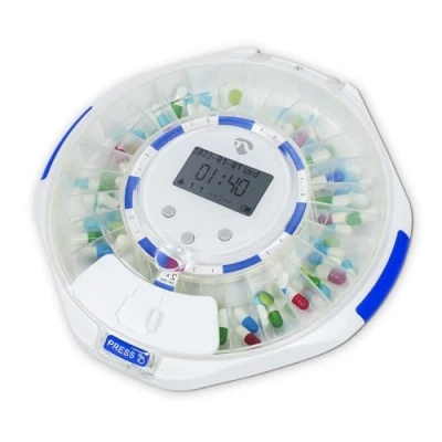 Afbeelding van Nedis SmartLife Medicijndispenser Wi Fi 28 Compartimenten Aantal alarmtijden: 9 alarmtijden per dag Licht / Piep Stem LCD scherm Wit