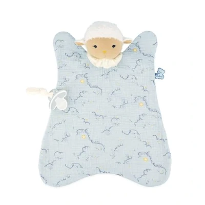 Afbeelding van KALOO Zachte slaap Mon Maxi knuffeldier schaap rustgevend grote knuffeldoek 40 cm voor baby&#039;s 2 materialen katoen en microfluweel blauw vanaf de geboorte, K221002
