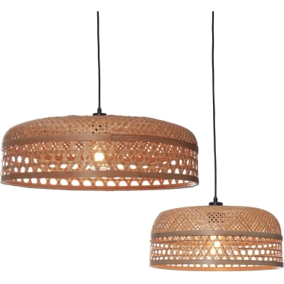 Afbeelding van GOOD&amp;MOJO Hanglamp Ubud Bamboe Ø60+Ø40cm Bruin