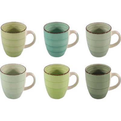 Afbeelding van Cookinglife Mokken Summer Green 350 ml 6 stuks