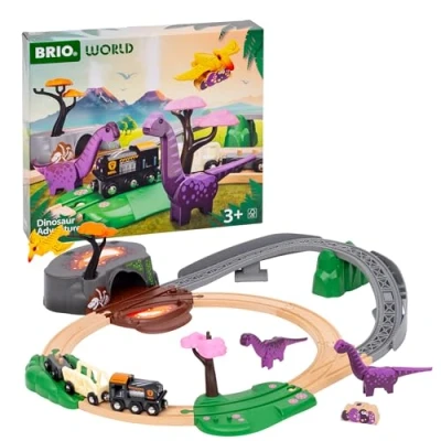Afbeelding van Train met circuit Brio Aventure Dinosaure