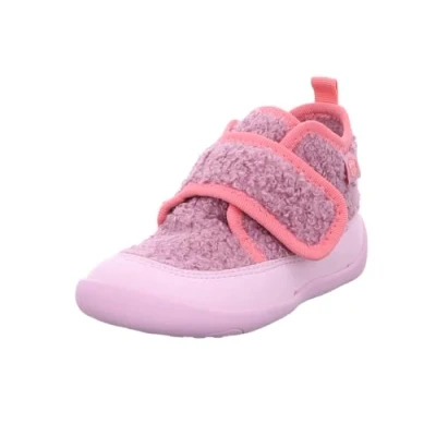 Afbeelding van Affenzahn Chaussons en polaire végétalien avec fermeture Velcro, antidérapants, flexibles, légers pour maternelle et crèche, taille 21 32, Loutre rose, 30 EU