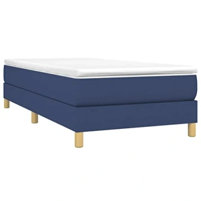 Afbeelding van vidaXL Bedframe stof blauw 90x190 cm