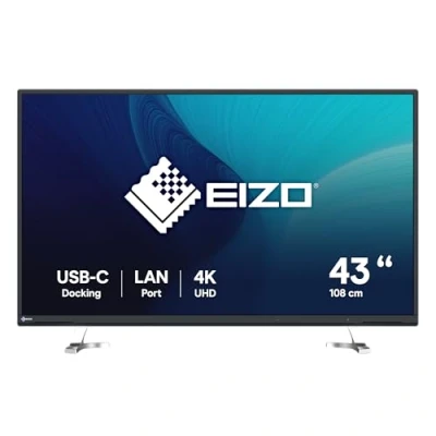 Image de EIZO FlexScan EV4340X BK Écran LED 42.5&quot; 3840 x 2160 4K @ 61 Hz IPS 350 cd/m² 1000:1 5 ms 2xHDMI, DisplayPort, USB C haut parleurs noir