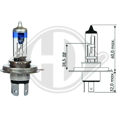 Afbeelding van DIEDERICHS More Light +90% LID10064 Autolampen 12 55, 60 VOLKSWAGEN: Polo V Hatchback, GOLF 2, Bora Saloon, CITROËN: C1 I