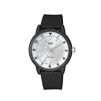 Afbeelding van Q&amp;Q VR52J011 horloge rubberband zwart 10bar waterdicht