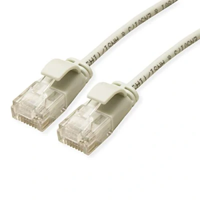 Afbeelding van ROLINE UTP Data Center Patchkabel Cat.6A (Class EA), LSOH, extra dun, grijs, 1 m