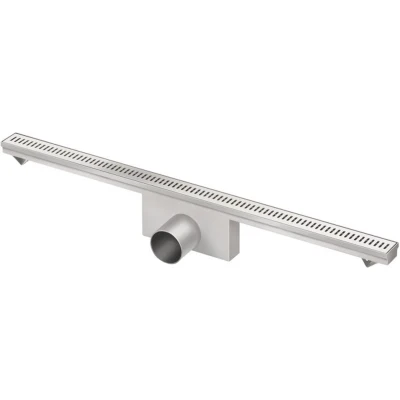 Afbeelding van Van den Berg Perfect Line douchegoot met zijuitlaat 50 mm (rvs) 1000 x