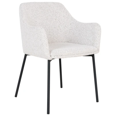 Afbeelding van House Nordic Melilla Wit Bouclé Armstoel