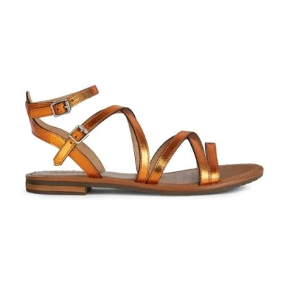 Afbeelding van Geox D SOZY S Sandalen, Dames, Maat: 39, Orange Leer