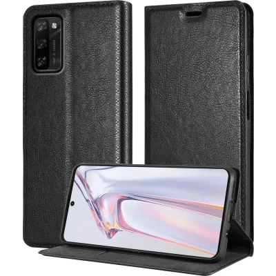Afbeelding van Cadorabo Hoesje geschikt voor Blackview A100 in ZWARTE NACHT Beschermhoes met magnetische sluiting, standfunctie en kaartvakje Book Case Cover Etui