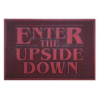 Afbeelding van Stranger Things Enter The Upside Down Rubberen Deurmat Rood/Zwart Officiële Merchandise