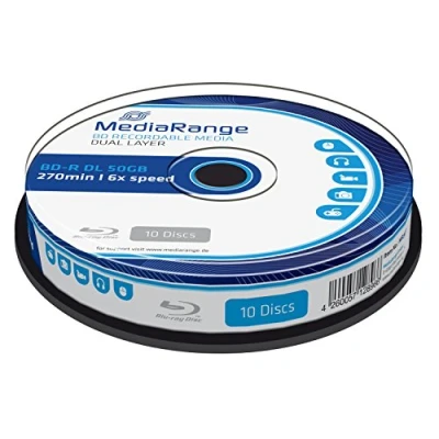 Image de MediaRange BD R DL x 10 50 Go support de stockage