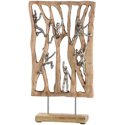 Afbeelding van Gilde Sculptuur in hout &#039;Climbing the Wall&#039;