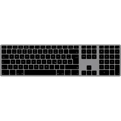 Afbeelding van Matias Wireless USB C Aluminum keyboard / klavier Mac german QWERTZ space gray FK418DCB DE