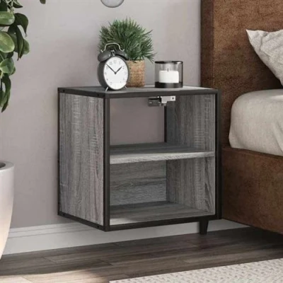 Image de vidaXL Table de chevet murale sonoma gris 40x31x39,5 cm848750