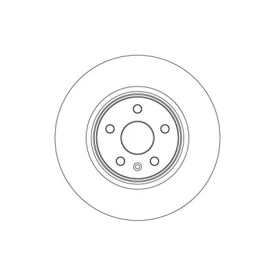 Afbeelding van Remschijf TRW DF6585S, voor o.a. OPEL, VAUXHALL