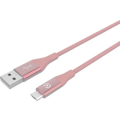 Afbeelding van Micro USB Kabel, 1 meter, Roze Celly Feeling