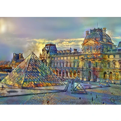 Afbeelding van Bluebird Puzzle Louvre Museum, Paris, France 1000 Teile.
