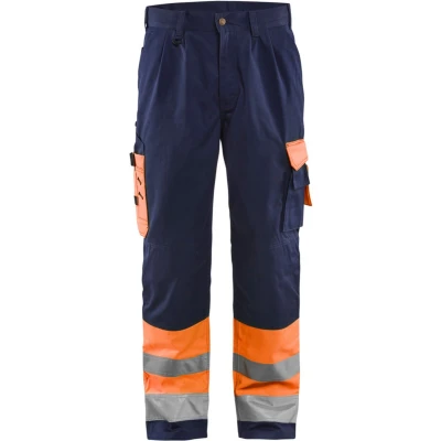Afbeelding van Blaklader Werkbroek High Vis 1584 1860 Oranje/Marineblauw D108