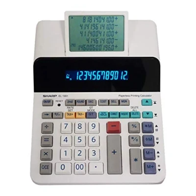 Afbeelding van Citizen Sh El1901 Calculator Sharp Wit Desk 12 Digit