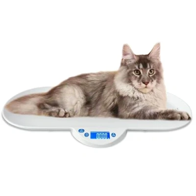Afbeelding van Huisdierweegschaal, multifunctionele elektronische weegschaal, geschikt voor volwassenen en kleine dieren zoals baby&#039;s, kittens puppy&#039;s, stabiele gewichtsmeting, maximale capaciteit 30 kg