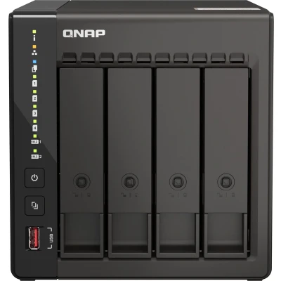 Afbeelding van QNAP QVP 41C data opslag server NAS Tower Ethernet LAN Zwart J6412