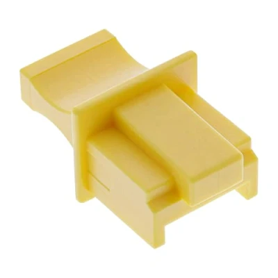Afbeelding van RJ45 (m) afsluitcovers voor (v) poorten met platte greep 10 stuks / geel