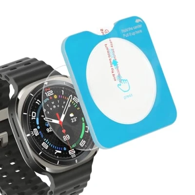 Afbeelding van kwmobile 2x smartwatch screenprotector geschikt voor Samsung Galaxy Watch 7 Ultra Protector sporthorloge krasbestendig Transparant met aanbrengtool