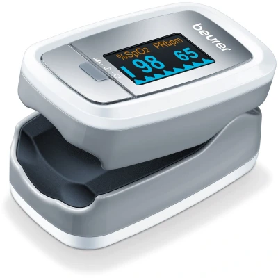 Afbeelding van Beurer PO 30 Saturatiemeter Pulse oximeter Zuurstofmeter vinger Hartslag Medisch gecertificeerd Incl. batterijen 5 Jaar garantie Grijs
