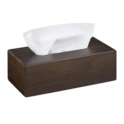 Afbeelding van Relaxdays tissue box houder doos zakdoekjes zakdoekenhouder bamboe