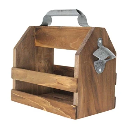 Afbeelding van Out of the Blue bruine houten doos, bruin, 26 x 28cm, Braun, kist