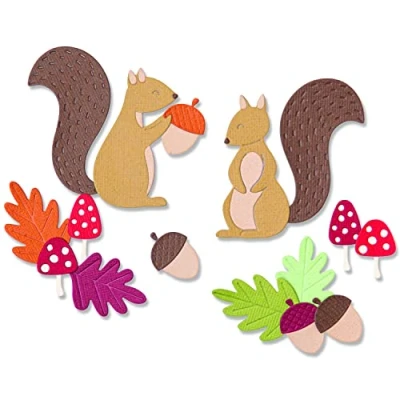 Afbeelding van Sizzix Thinlits Die Set 8PK Harvest Squirrels 665952 Jennifer Ogborn (08 22)
