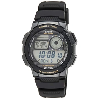 Afbeelding van Casio World TIME Digitaal horloge, Heren, Maat: One Size, Grau