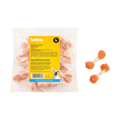 Afbeelding van Boomy Harde hondensnacks Hondensnoepjes Kip &amp; Rijst halters 500g
